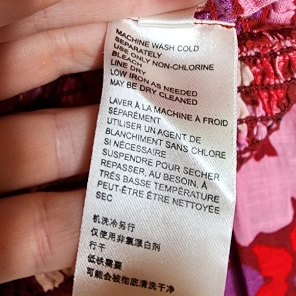 Free People Ariana Printed Top S - Picture 7 of 9